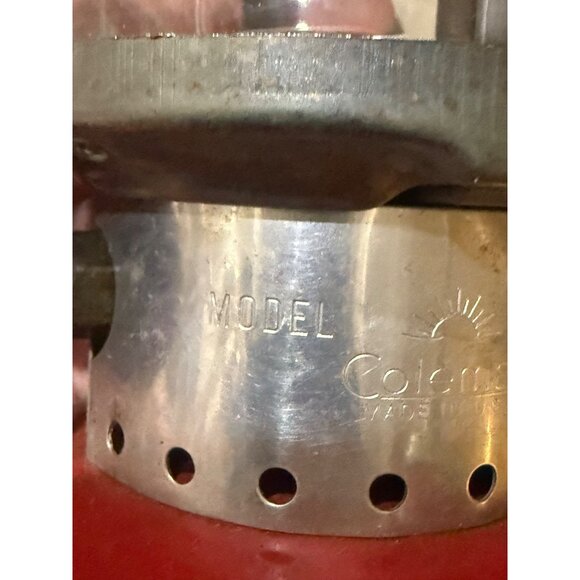 Vintage 1965 Red Coleman Lantern 12" Model 200 A Pyrex Glass Coleman Lantern Mod - Picture 15 of 16